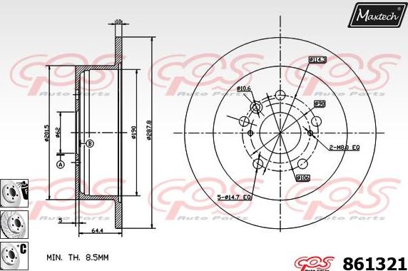 Maxtech 72934003 - Поршень, корпус скоби гальма avtolavka.club