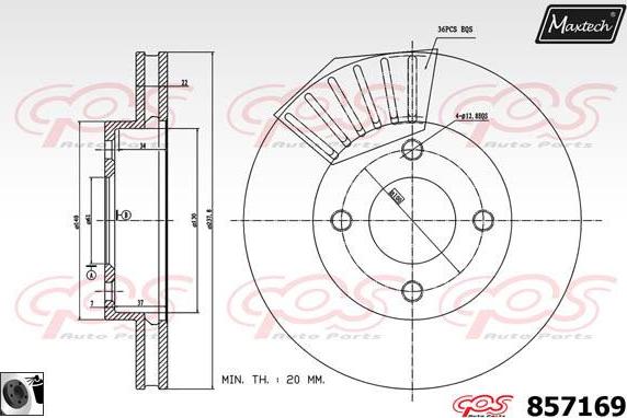 Maxtech 72936005 - Поршень, корпус скоби гальма avtolavka.club