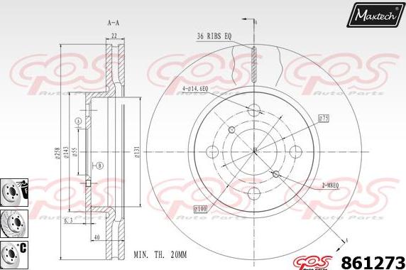 Maxtech 851097 - Гальмівний диск avtolavka.club