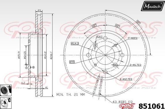 Maxtech 72936015 - Поршень, корпус скоби гальма avtolavka.club