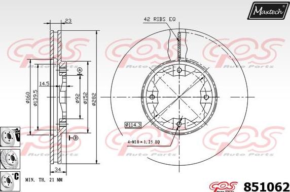 Maxtech 851102 - Гальмівний диск avtolavka.club