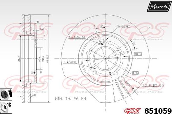 Maxtech 72936011 - Поршень, корпус скоби гальма avtolavka.club