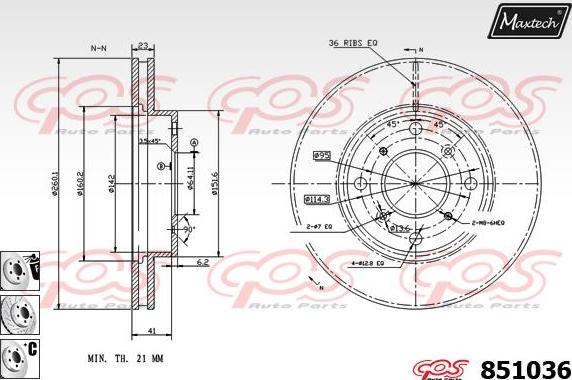 Maxtech 72936012 - Поршень, корпус скоби гальма avtolavka.club