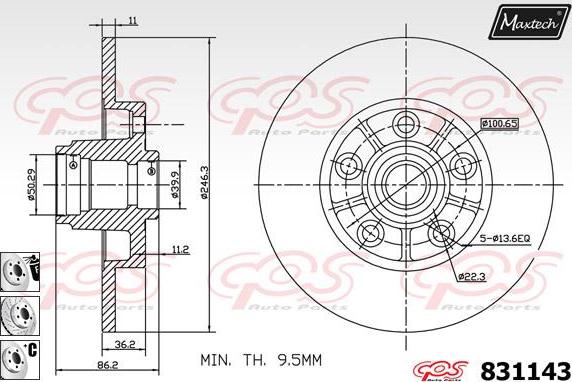 Maxtech 72936038 - Поршень, корпус скоби гальма avtolavka.club