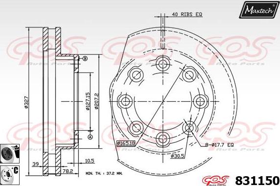 Maxtech 72936032 - Поршень, корпус скоби гальма avtolavka.club