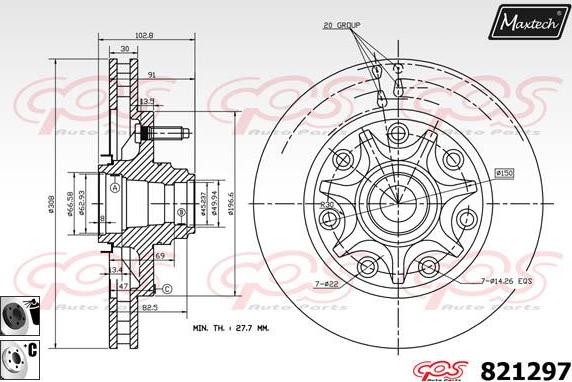 Maxtech 72930015 - Поршень, корпус скоби гальма avtolavka.club