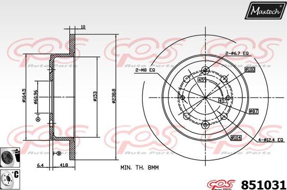 Maxtech 72938045 - Поршень, корпус скоби гальма avtolavka.club