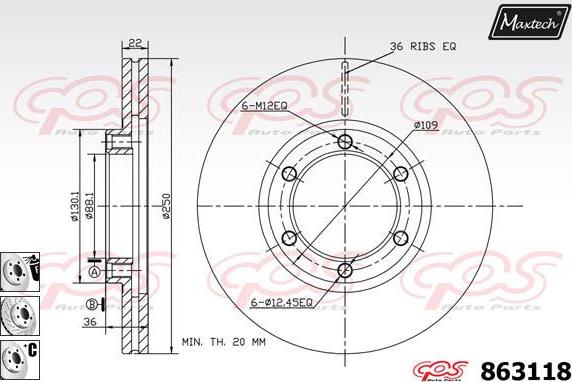 Maxtech 72938042 - Поршень, корпус скоби гальма avtolavka.club