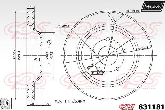 Maxtech 72938057 - Поршень, корпус скоби гальма avtolavka.club