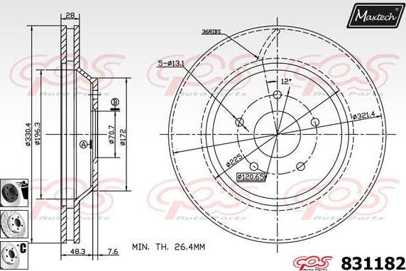 Maxtech 72938060 - Поршень, корпус скоби гальма avtolavka.club