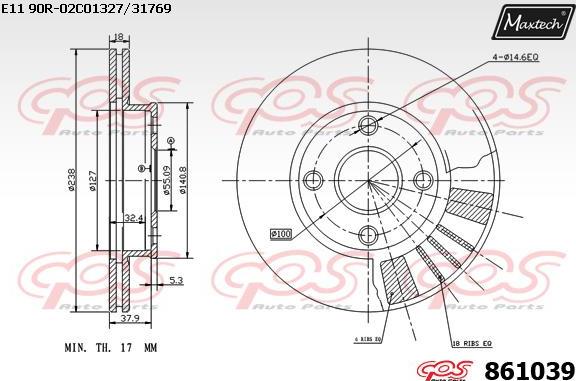 Maxtech 72938005 - Поршень, корпус скоби гальма avtolavka.club