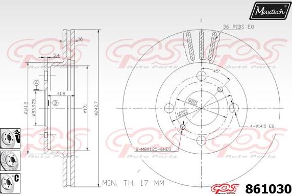 Maxtech 72938007 - Поршень, корпус скоби гальма avtolavka.club