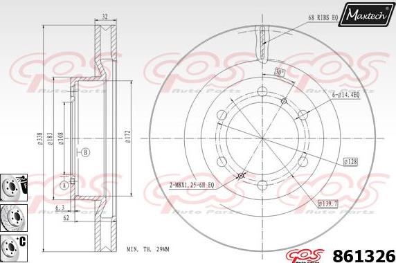 Maxtech 72938035 - Поршень, корпус скоби гальма avtolavka.club