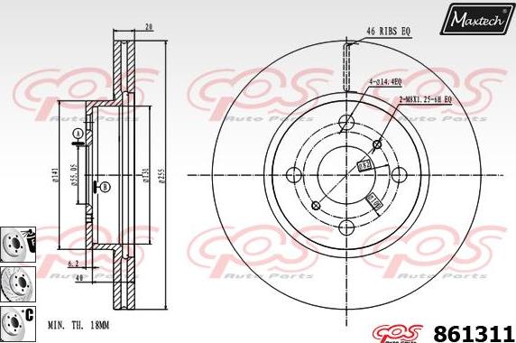 Maxtech 72938038 - Поршень, корпус скоби гальма avtolavka.club