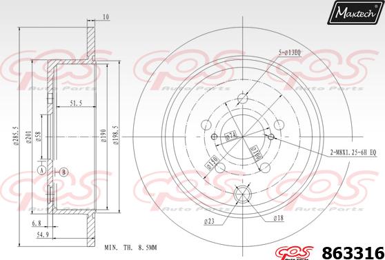 Maxtech 72938029P - Поршень, корпус скоби гальма avtolavka.club