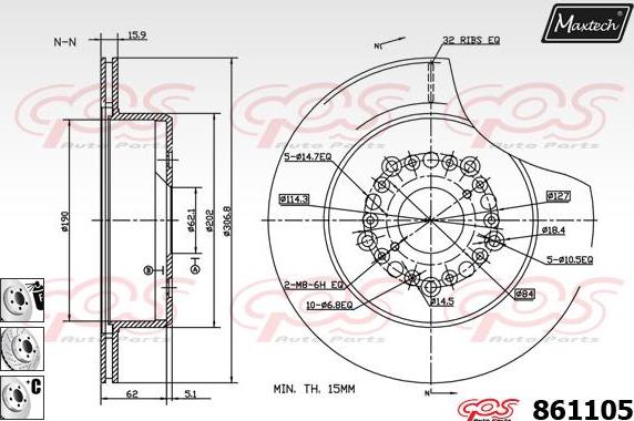 Maxtech 871520 - Гальмівний диск avtolavka.club