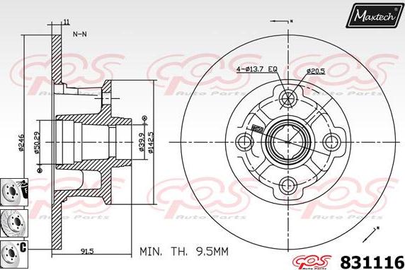 Maxtech 72718002 - Регулювальний елемент, гальмо гальмо гальмівний супорт avtolavka.club