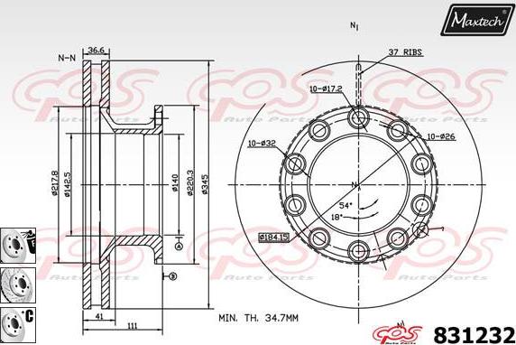 Maxtech 72718027 - Регулювальний елемент, гальмо гальмо гальмівний супорт avtolavka.club