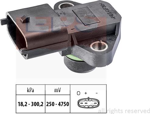 MDR EPS-1993 345 - Датчик, тиск вихлопних газів avtolavka.club