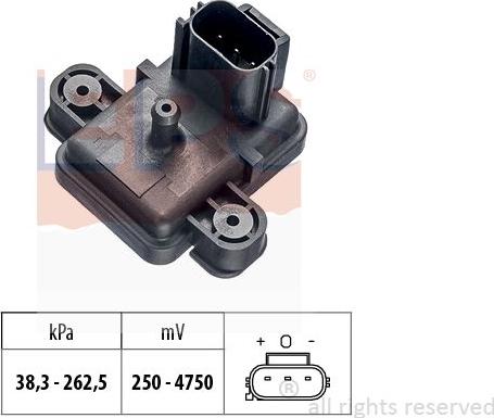 MDR EPS-1993 355 - Датчик, тиск вихлопних газів avtolavka.club