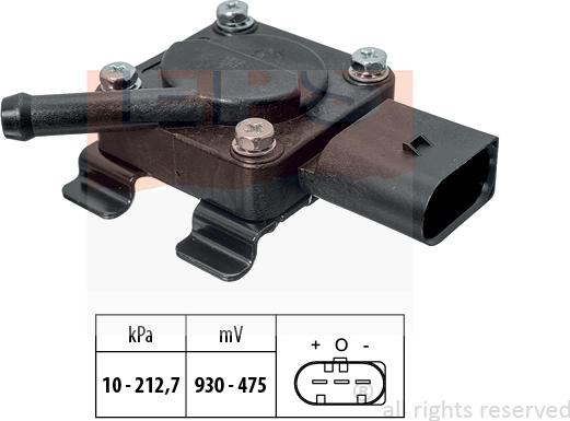 MDR EPS-1993 312 - Датчик, тиск вихлопних газів avtolavka.club