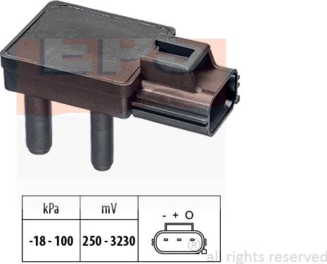 MDR EPS-1993 332 - Датчик, тиск вихлопних газів avtolavka.club