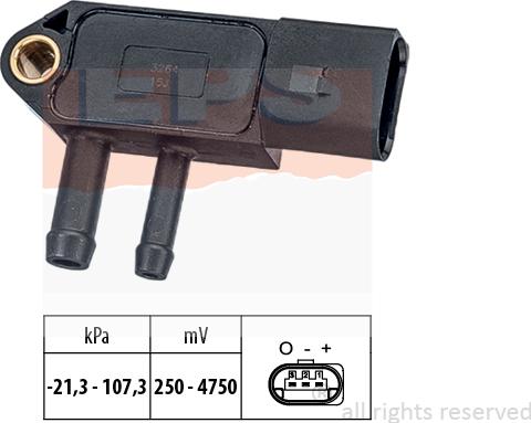 MDR EPS-1993 266 - Датчик, тиск вихлопних газів avtolavka.club