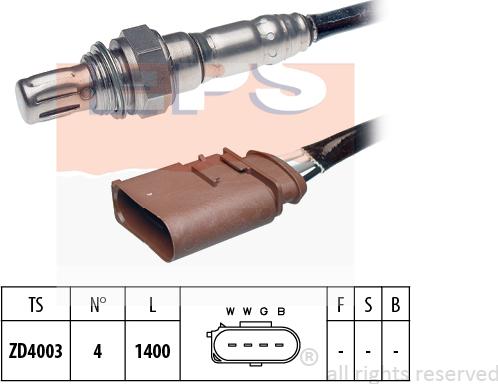 MDR EPS-1997 180 - Лямбда-зонд, датчик кисню avtolavka.club