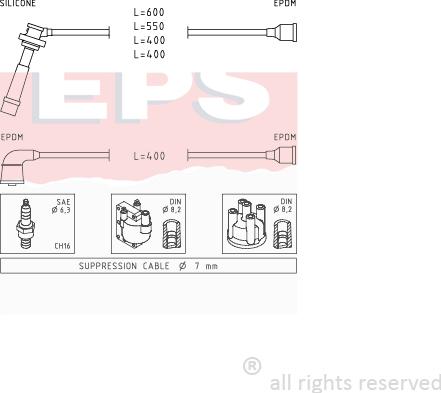 MDR EPS-1499 028 - Комплект проводів запалювання avtolavka.club