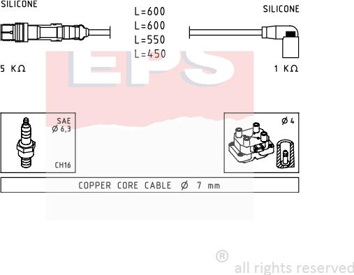 MDR EPS-1499 248 - Комплект проводів запалювання avtolavka.club