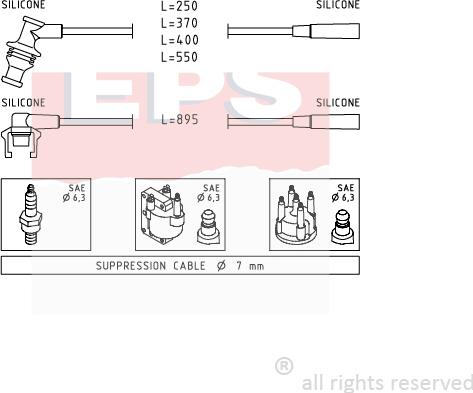 MDR EPS-1500 920 - Комплект проводів запалювання avtolavka.club