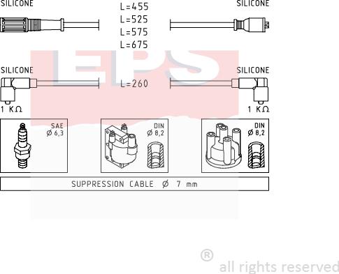 MDR EPS-1500 692 - Комплект проводів запалювання avtolavka.club