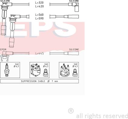 MDR EPS-1500 802 - Комплект проводів запалювання avtolavka.club