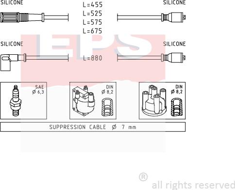 MDR EPS-1500 398 - Комплект проводів запалювання avtolavka.club