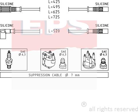 MDR EPS-1500 347 - Комплект проводів запалювання avtolavka.club