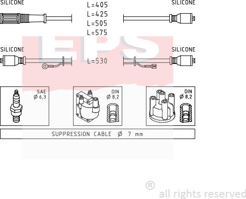 MDR EPS-1500 386 - Комплект проводів запалювання avtolavka.club