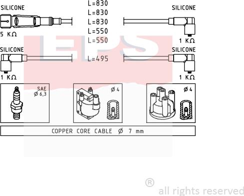 MDR EPS-1501 682 - Комплект проводів запалювання avtolavka.club