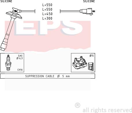 MDR EPS-1501 856 - Комплект проводів запалювання avtolavka.club