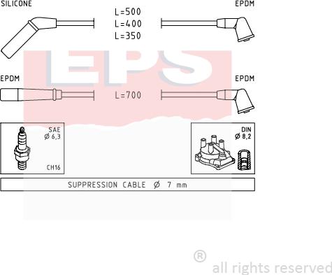 MDR EPS-1501 823 - Комплект проводів запалювання avtolavka.club