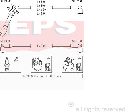 MDR EPS-1501 879 - Комплект проводів запалювання avtolavka.club