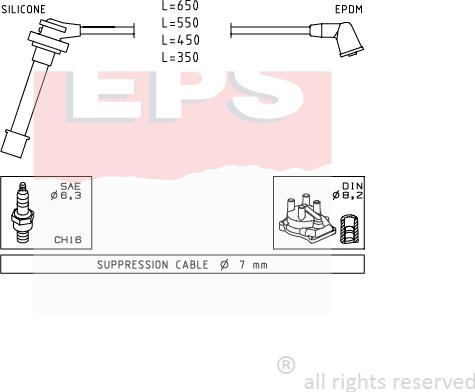 MDR EPS-1501 399 - Комплект проводів запалювання avtolavka.club