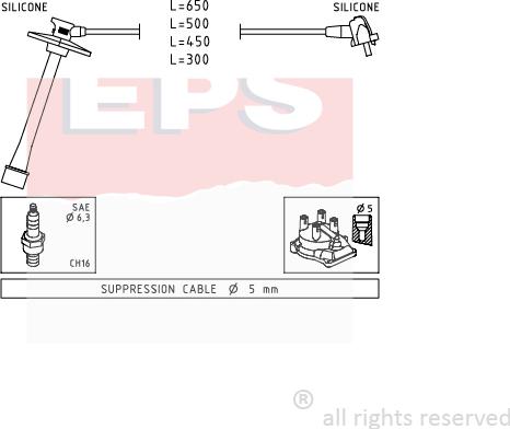 MDR EPS-1501 793 - Комплект проводів запалювання avtolavka.club