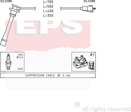 MDR EPS-1501 792 - Комплект проводів запалювання avtolavka.club