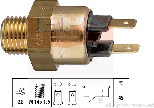 MDR EPS-1840 079 - Датчик, температура охолоджуючої рідини avtolavka.club