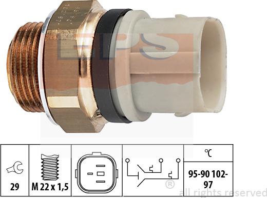 MDR EPS-1850 652 - Термовимикач, вентилятор радіатора / кондиціонера avtolavka.club