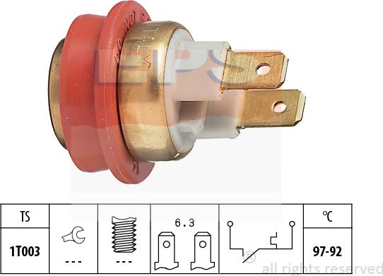 MDR EPS-1850 093 - Термовимикач, вентилятор радіатора / кондиціонера avtolavka.club