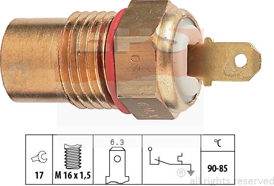 MDR EPS-1850 258 - Термовимикач, вентилятор радіатора / кондиціонера avtolavka.club