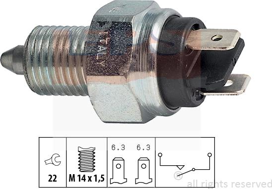 MDR EPS-1860 001 - Датчик, контактний перемикач, фара заднього ходу avtolavka.club