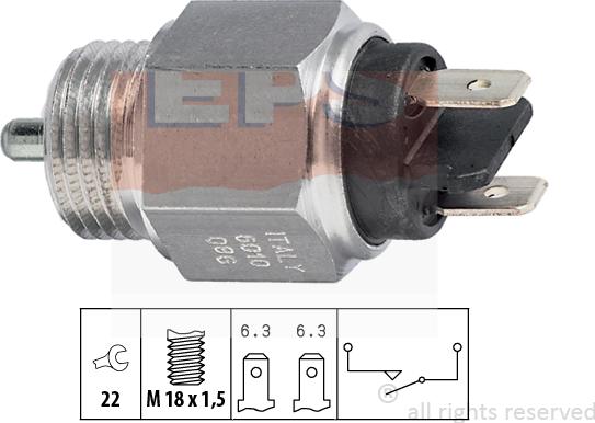 MDR EPS-1860 010 - Датчик, контактний перемикач, фара заднього ходу avtolavka.club