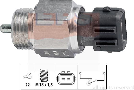 MDR EPS-1860 126 - Датчик, контактний перемикач, фара заднього ходу avtolavka.club